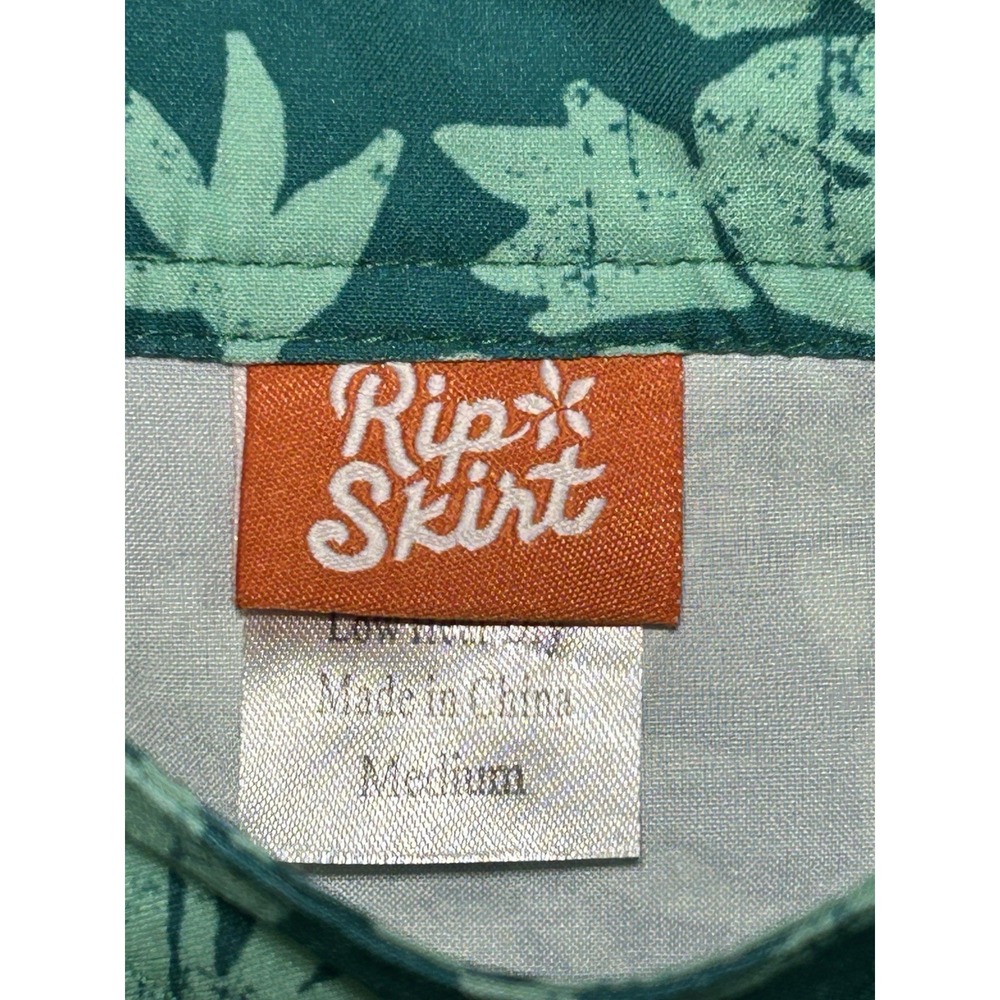 Rip Skirt Sport Skirt Womens Medium Hawaiian Bright Teal Poly Stretch Surf Beach - Picture 6 of 8